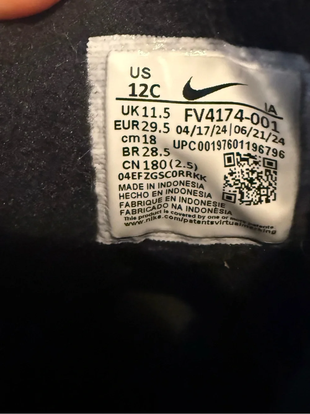 Nike Kids Black High-Top Basketball Sneakers with Strap, Size 12C